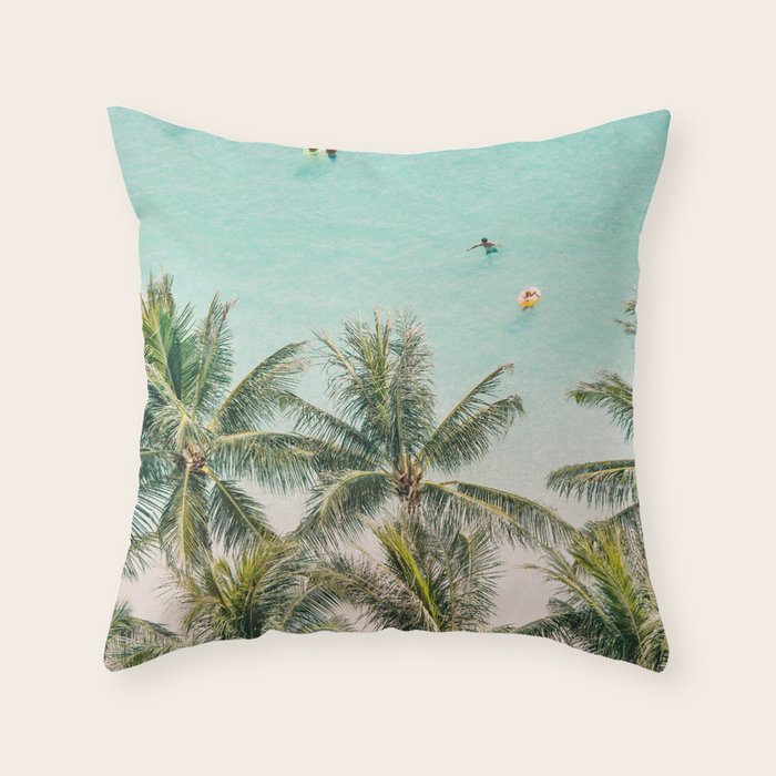 Ocean Swimming I, Waikiki Hawaii Throw Pillow Gallery Image 6