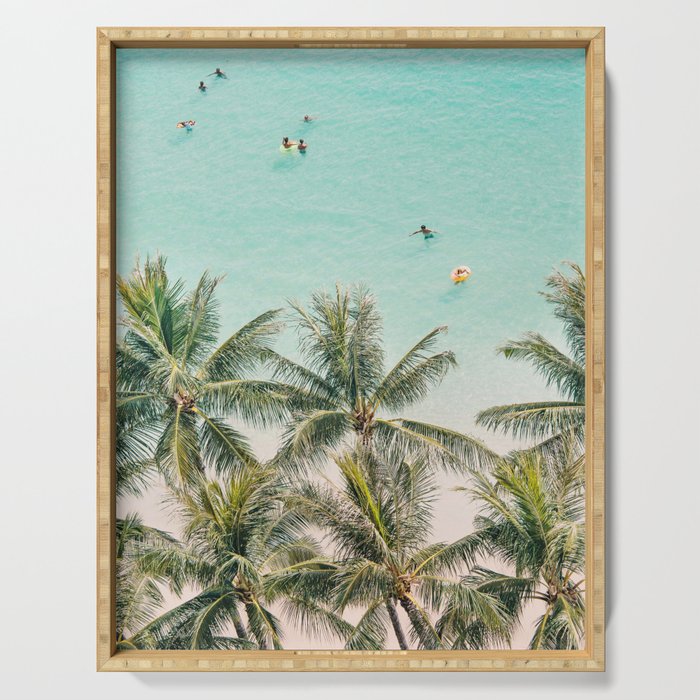 Ocean Swimming I, Waikiki Hawaii Serving Tray Gallery Image 1