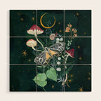Mushroom night moth Wood Wall Art Gallery Image 1