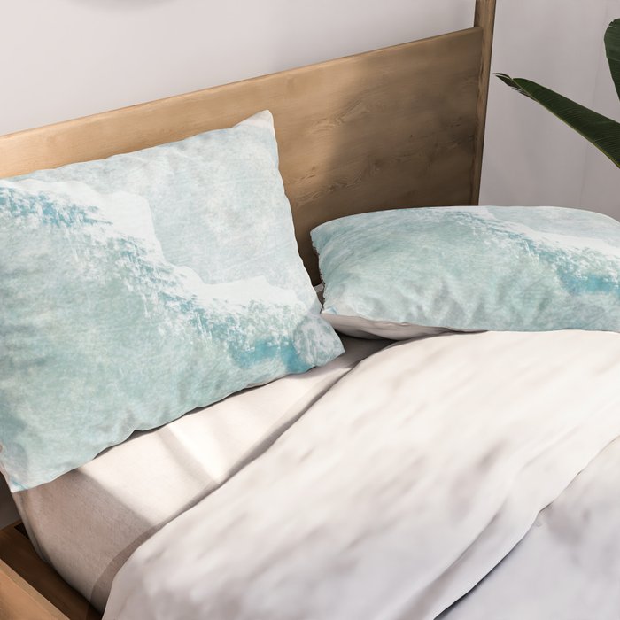 Peaceful Ocean Waves Pillow Sham Gallery Image 2