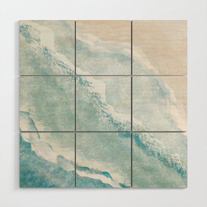 Peaceful Ocean Waves Wood Wall Art Gallery Image 1