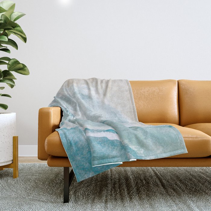 Peaceful Ocean Waves Throw Blanket Gallery Image 1