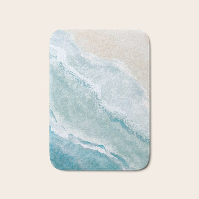 Peaceful Ocean Waves Bath Mat Gallery Image 1