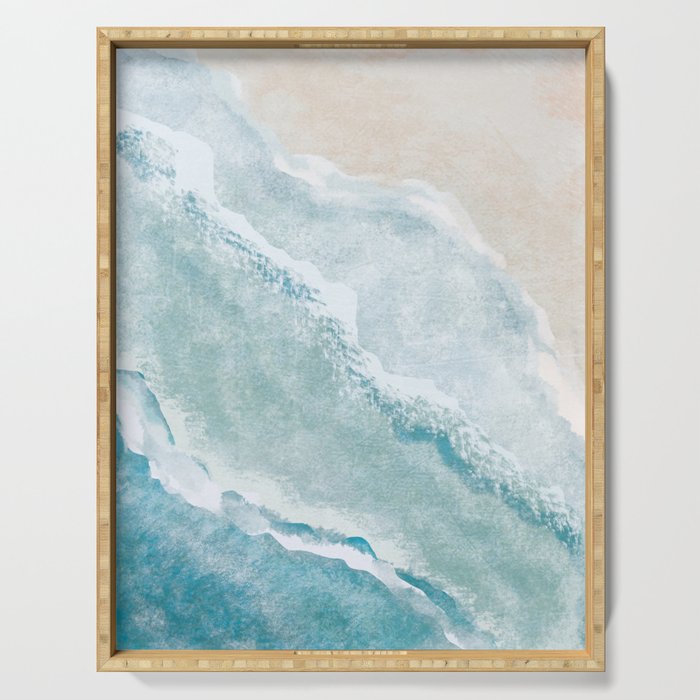 Peaceful Ocean Waves Serving Tray Gallery Image 1