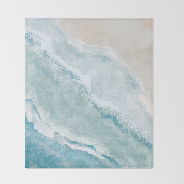 Peaceful Ocean Waves Throw Blanket Gallery Image 2