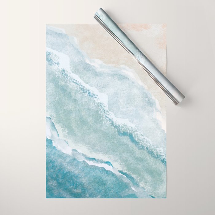 Peaceful Ocean Waves Wrapping Paper Gallery Image 1