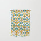 Buttons - Geometric Pattern in Turquoise, Orange, Yellow, and White Wall Hanging Gallery Image 1