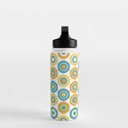 Buttons - Geometric Pattern in Turquoise, Orange, Yellow, and White Water Bottle Gallery Image 3