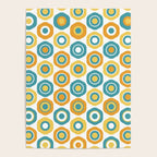 Buttons - Geometric Pattern in Turquoise, Orange, Yellow, and White Poster Gallery Image 4