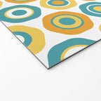 Buttons - Geometric Pattern in Turquoise, Orange, Yellow, and White Welcome Mat Gallery Image 2