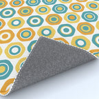 Buttons - Geometric Pattern in Turquoise, Orange, Yellow, and White Rug Gallery Image 4