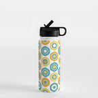 Buttons - Geometric Pattern in Turquoise, Orange, Yellow, and White Water Bottle Gallery Image 1