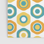 Buttons - Geometric Pattern in Turquoise, Orange, Yellow, and White Poster Gallery Image 3