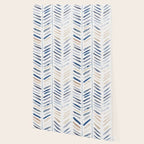 artistic herringbone in indigo and earthy shades Wallpaper Gallery Image 2