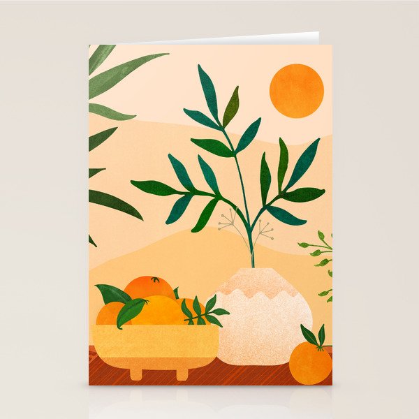 Bohemian Summer / Landscape Illustration Stationery Card Gallery Image 1