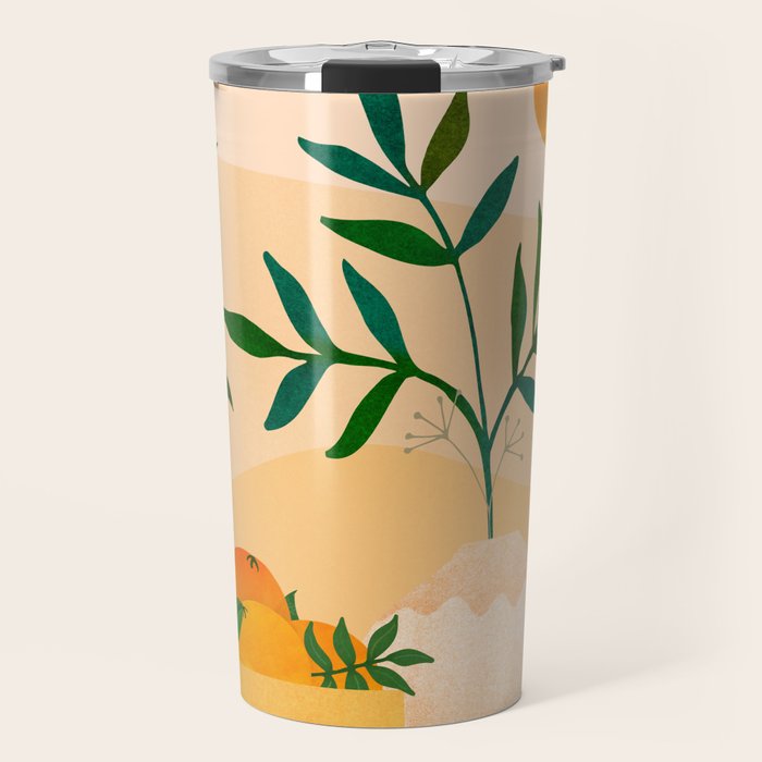 Bohemian Summer / Landscape Illustration Travel Mug Gallery Image 1