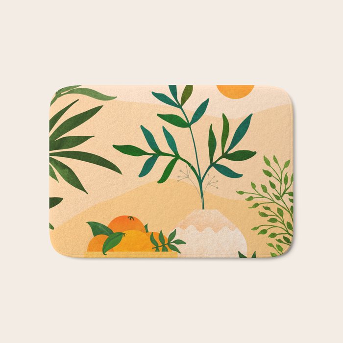 Bohemian Summer / Landscape Illustration Bath Mat Gallery Image 1