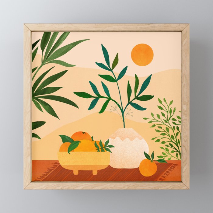 Bohemian Summer / Landscape Illustration Mini Art Print Gallery Image 1