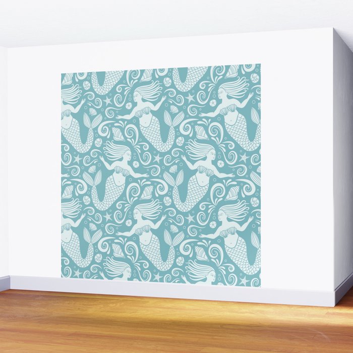 Mermaid Swim Wall Mural Gallery Image 2