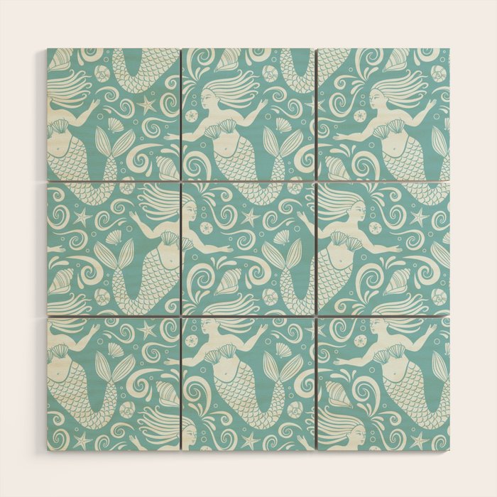 Mermaid Swim Wood Wall Art Gallery Image 1
