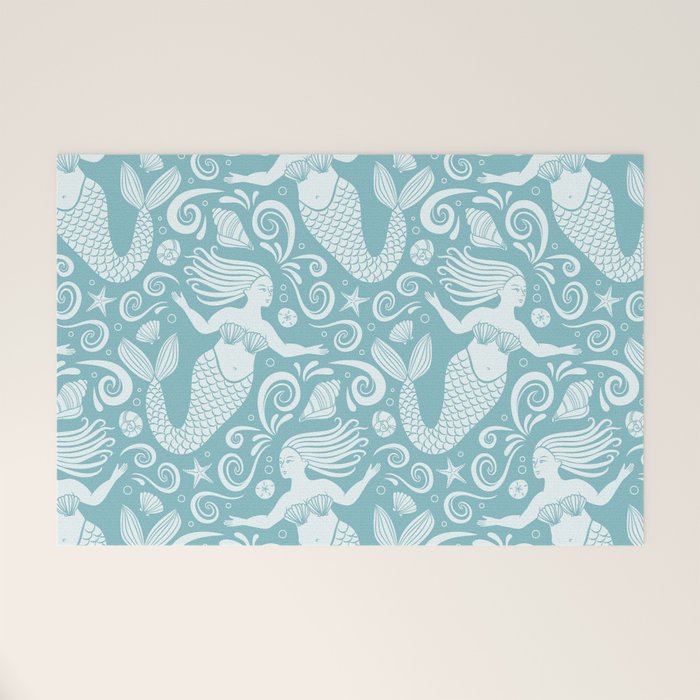 Mermaid Swim Welcome Mat Gallery Image 1
