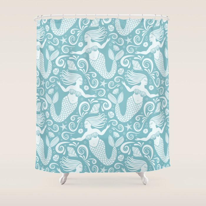 Mermaid Swim Shower Curtain Gallery Image 1