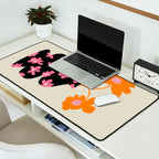 Black floral Vase Desk Mat Gallery Image 2
