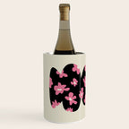 Black floral Vase Wine Chiller Gallery Image 2