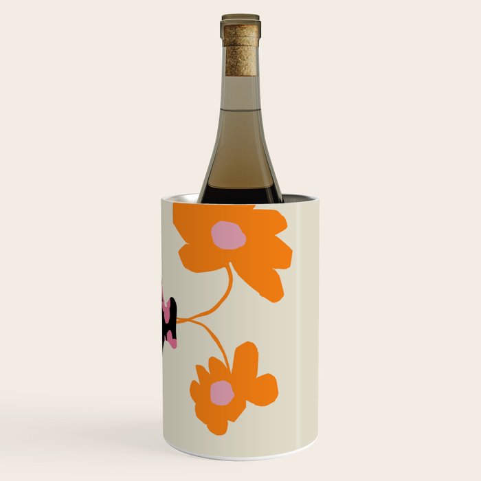 Black floral Vase Wine Chiller Gallery Image 3