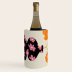 Black floral Vase Wine Chiller Gallery Image 1