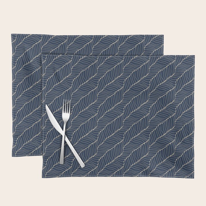 Organic Nature Navy Blue Placemat Gallery Image 1