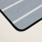 Minimal Line Curvature LXXVII Natural Blue Mid Century Modern Arch Abstract Desk Mat Gallery Image 4
