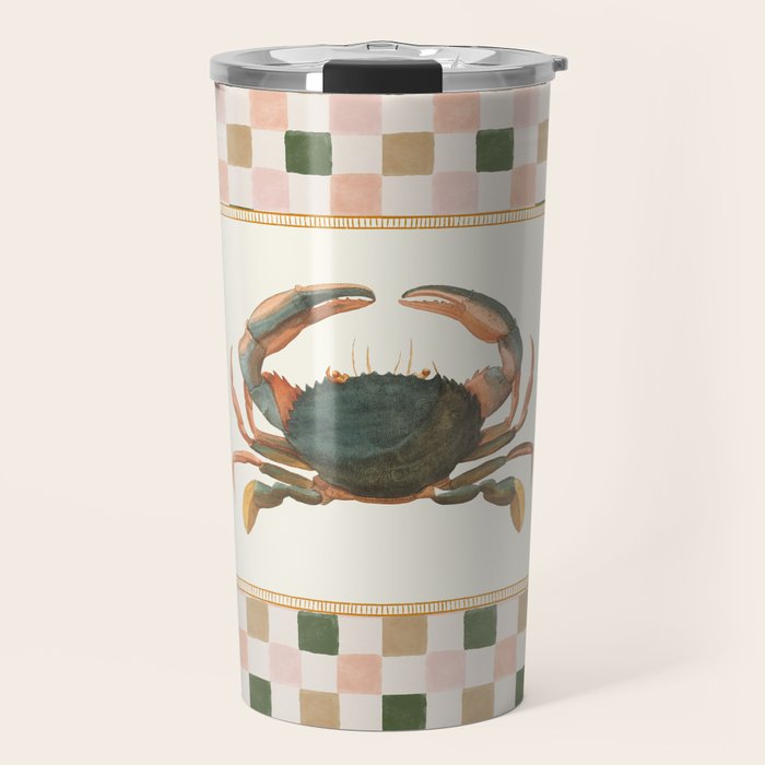 Checkered Crab Travel Mug Gallery Image 1