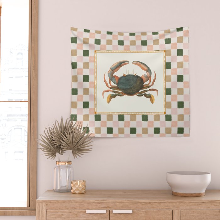 Checkered Crab Wall Tapestry Gallery Image 2