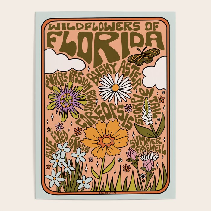 Florida Wildflowers Poster Gallery Image 4