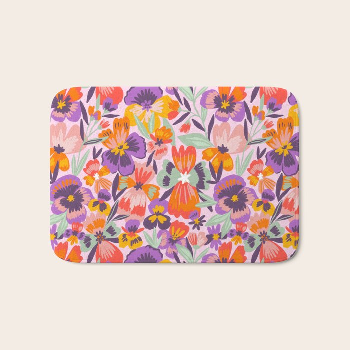 Pansies Bath Mat Gallery Image 1