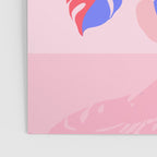 Pretty Monstera Plant in blue and pink Poster Gallery Image 3