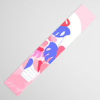 Pretty Monstera Plant in blue and pink Table Runner Gallery Image 3