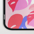 Pretty Monstera Plant in blue and pink Laptop Sleeve Gallery Image 3