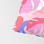 Pretty Monstera Plant in blue and pink Pillow Sham Gallery Image 4