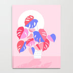 Pretty Monstera Plant in blue and pink Notebook Gallery Image 4