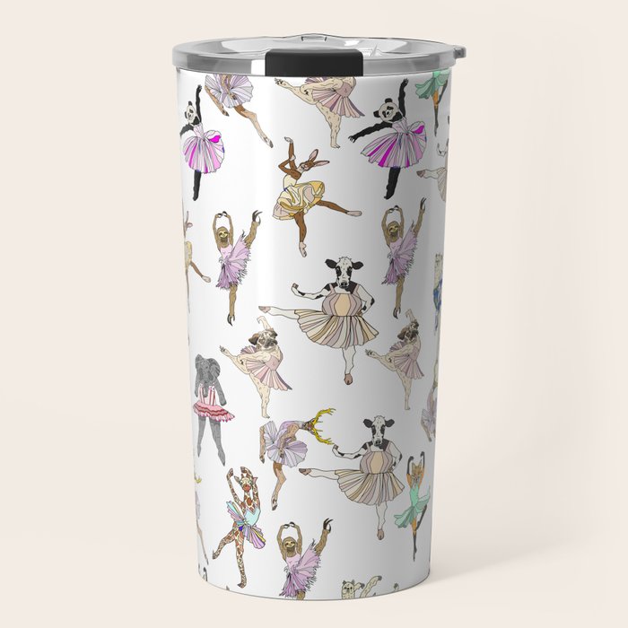 Animal Square Dance Hipster Ballerinas Travel Mug Gallery Image 1