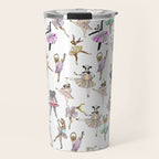 Animal Square Dance Hipster Ballerinas Travel Mug Gallery Image 1