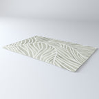 Sage green leaf line art Rug Gallery Image 3
