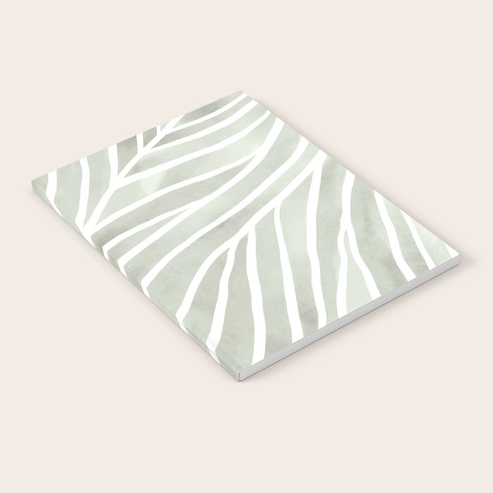 Sage green leaf line art Notebook Gallery Image 1