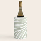 Sage green leaf line art Wine Chiller Gallery Image 3