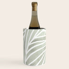 Sage green leaf line art Wine Chiller Gallery Image 1