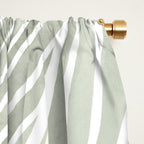 Sage green leaf line art Window Curtain Gallery Image 2