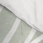 Sage green leaf line art Comforter Gallery Image 4
