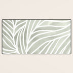 Sage green leaf line art Desk Mat Gallery Image 3